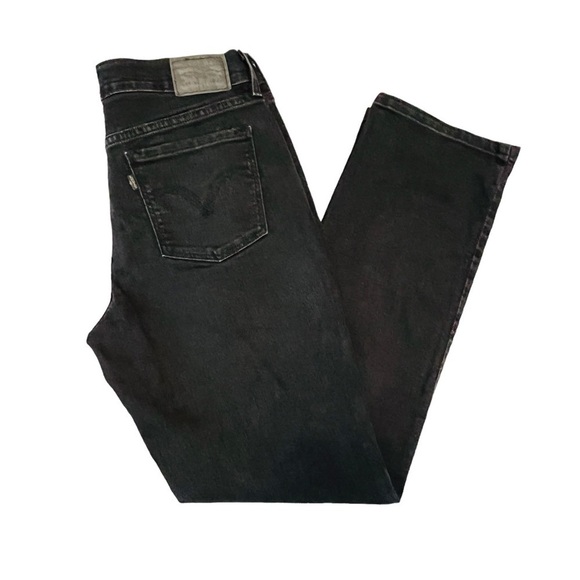 Levi 505 Straight Mid Rise Jeans. Black Size 6. #807 - Picture 8 of 10